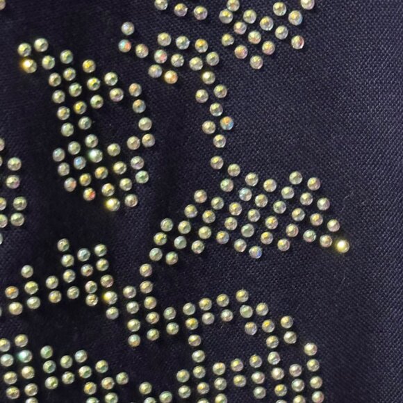 Layogee Womens XL Navy Blue Embellished Kaftan Dress Rayon dress. NWT - Picture 9 of 12